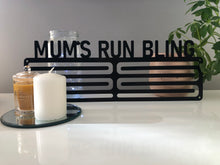 Load image into Gallery viewer, 8 bar version to hang Mums hard earned medals. Powdercoated Matt Black. Mums, display your medals proudly,