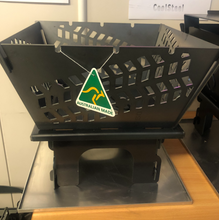 Load image into Gallery viewer, Design option #2 = Tyre Treads. Perfect for the 4WD nut . Looks awesome, while also providing good air flow. cut outs to hold BBQ skewers or marshmallow sticks.